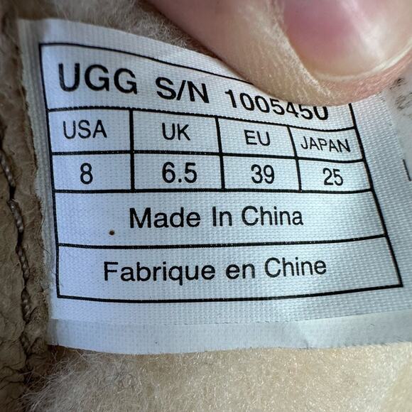 UGG Rosen Tall Leather Boots with Wool Lining Size 8 - Picture 11 of 11